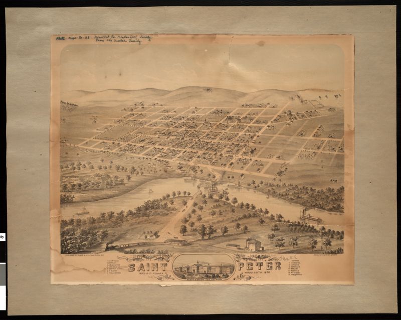 Historic map of St. Peter, Minnesota