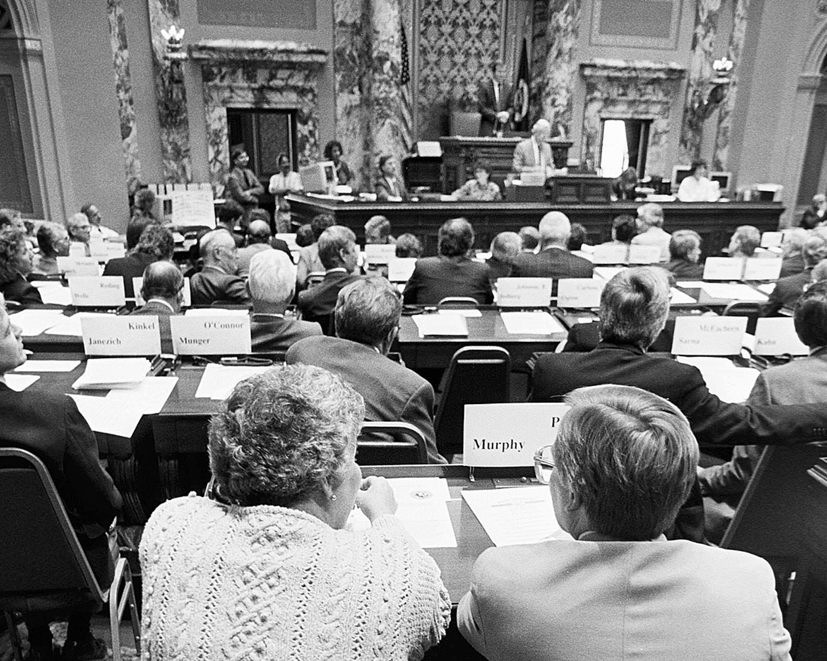 House members in the Senate chamber for special session in 1989