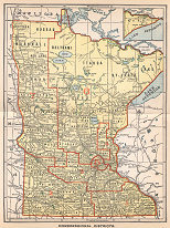1890s map of Minnesota's congressional districts