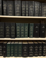 House and Senate journals on a shelf in the library